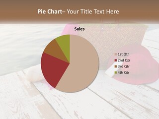 A Pink Hat And A Straw Bag On A Dock PowerPoint Template