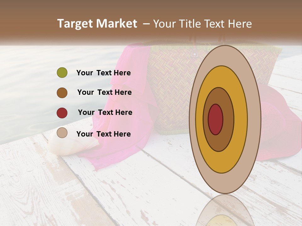 A Pink Hat And A Straw Bag On A Dock PowerPoint Template