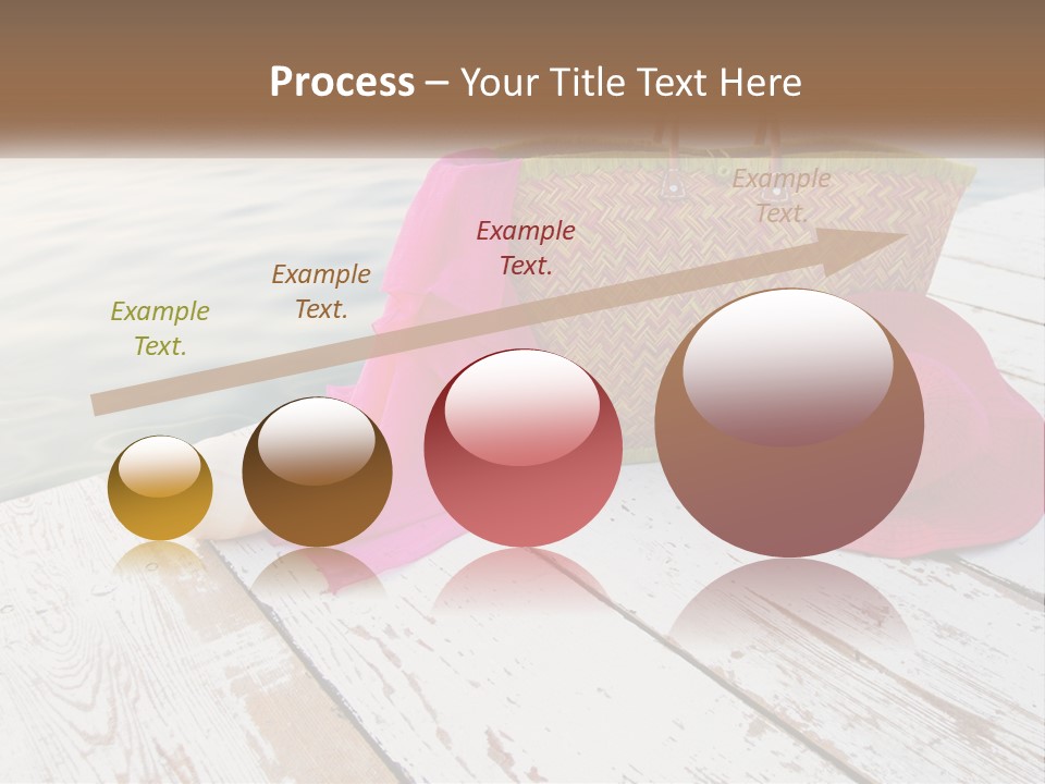 A Pink Hat And A Straw Bag On A Dock PowerPoint Template