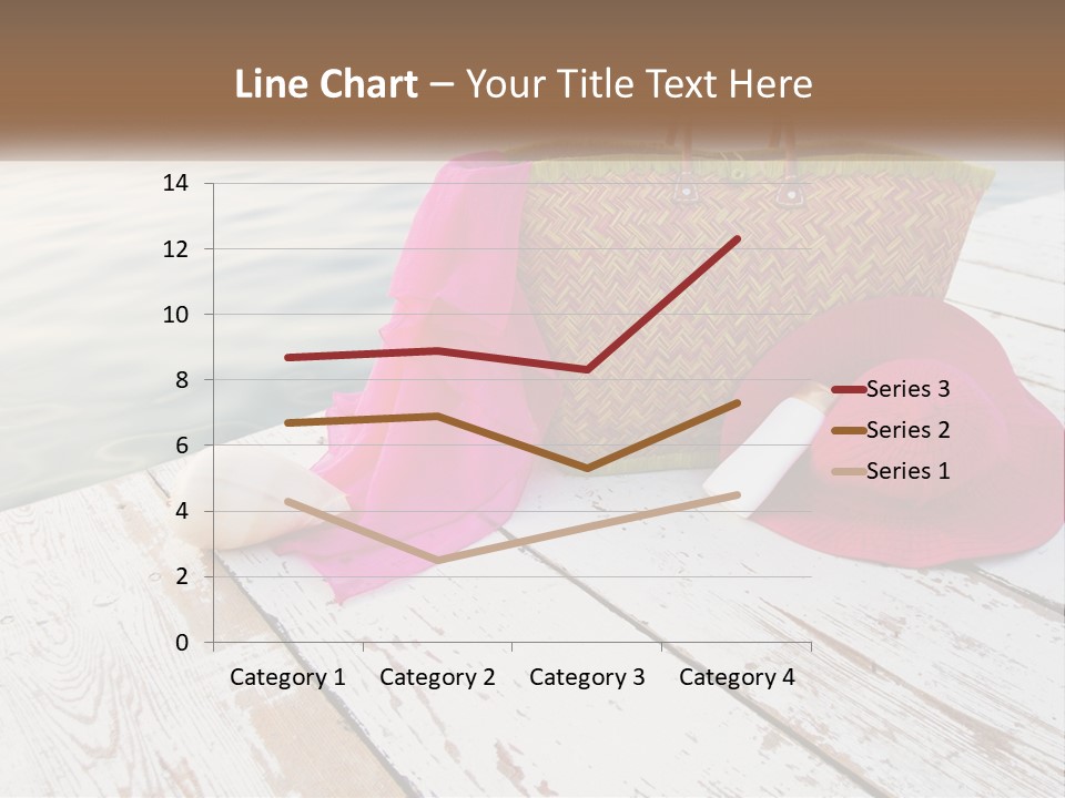 A Pink Hat And A Straw Bag On A Dock PowerPoint Template