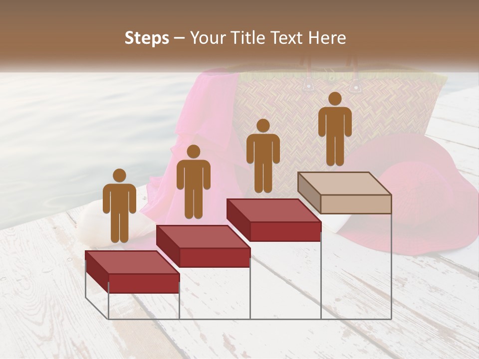 A Pink Hat And A Straw Bag On A Dock PowerPoint Template