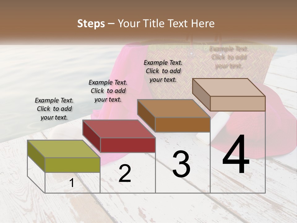 A Pink Hat And A Straw Bag On A Dock PowerPoint Template