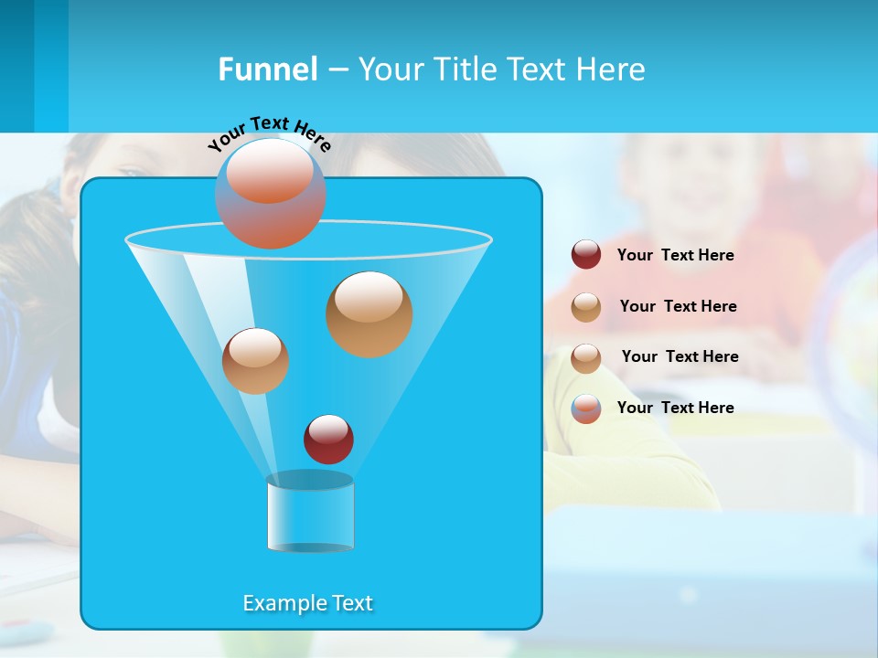 Two Young Girls Are Sitting At A Desk With Pencils PowerPoint Template