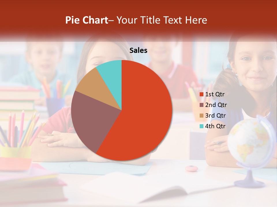 A Group Of Children Sitting At A Table PowerPoint Template