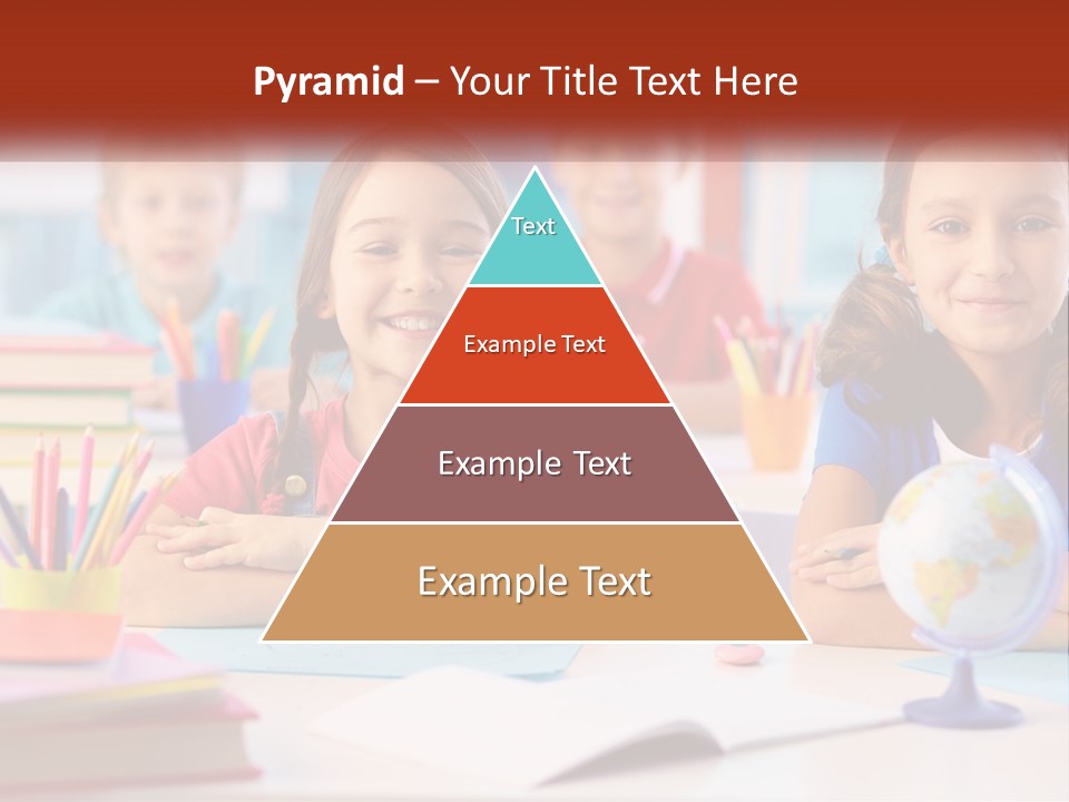 A Group Of Children Sitting At A Table PowerPoint Template