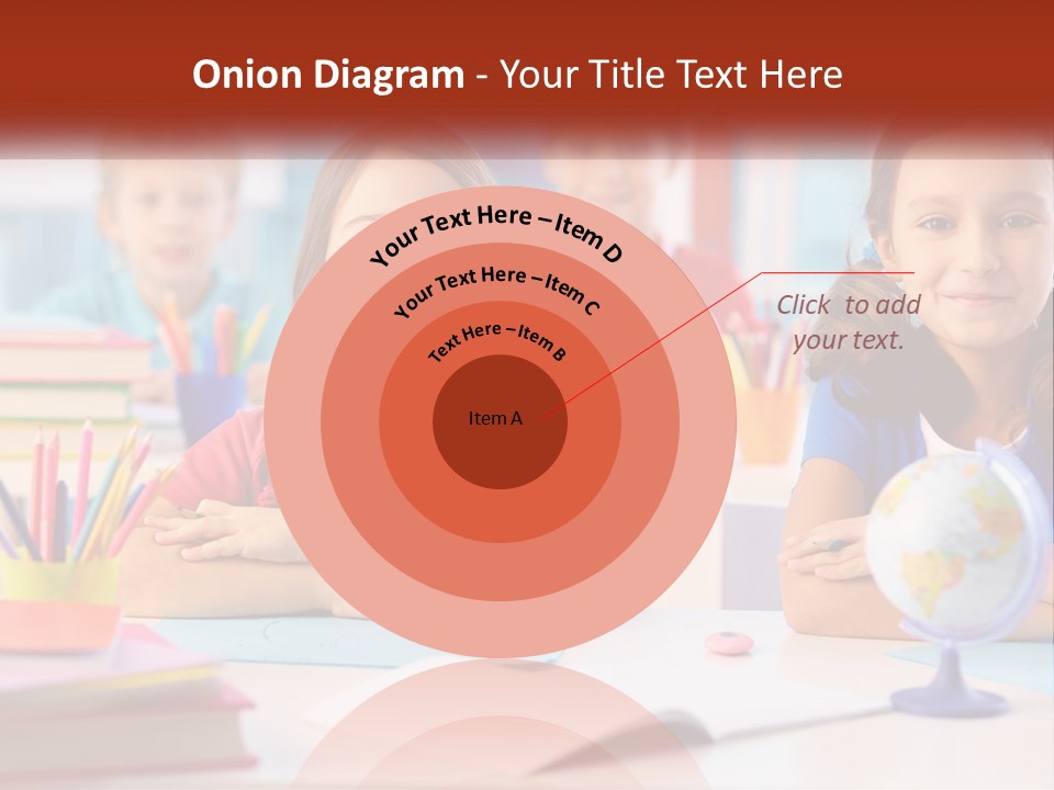 A Group Of Children Sitting At A Table PowerPoint Template