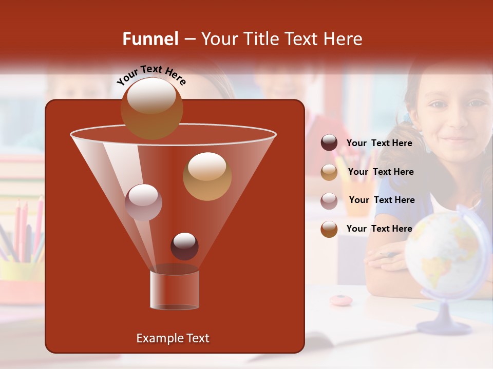 A Group Of Children Sitting At A Table PowerPoint Template