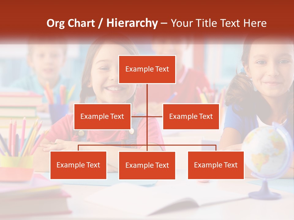 A Group Of Children Sitting At A Table PowerPoint Template