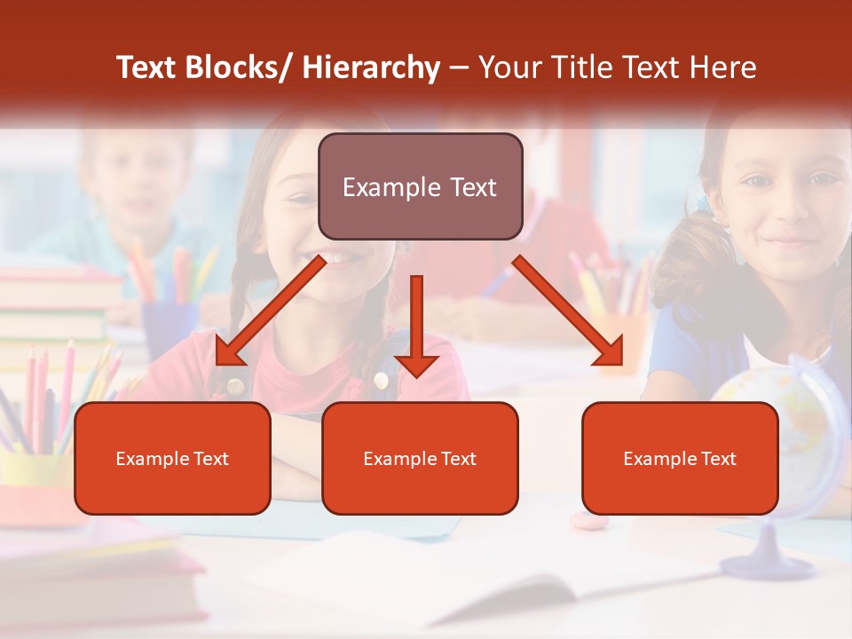 A Group Of Children Sitting At A Table PowerPoint Template