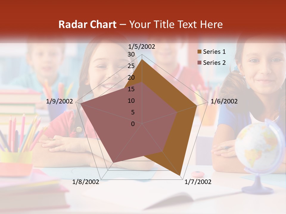 A Group Of Children Sitting At A Table PowerPoint Template