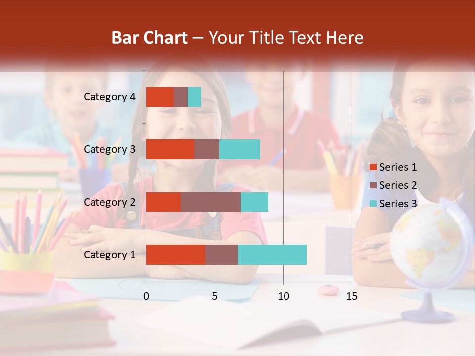 A Group Of Children Sitting At A Table PowerPoint Template