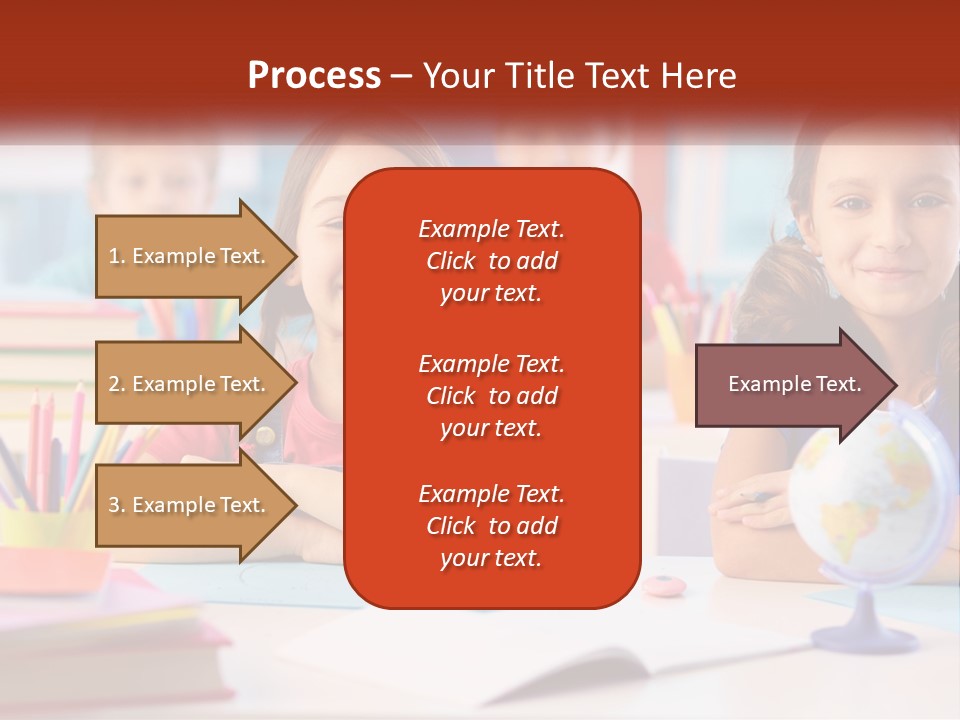 A Group Of Children Sitting At A Table PowerPoint Template