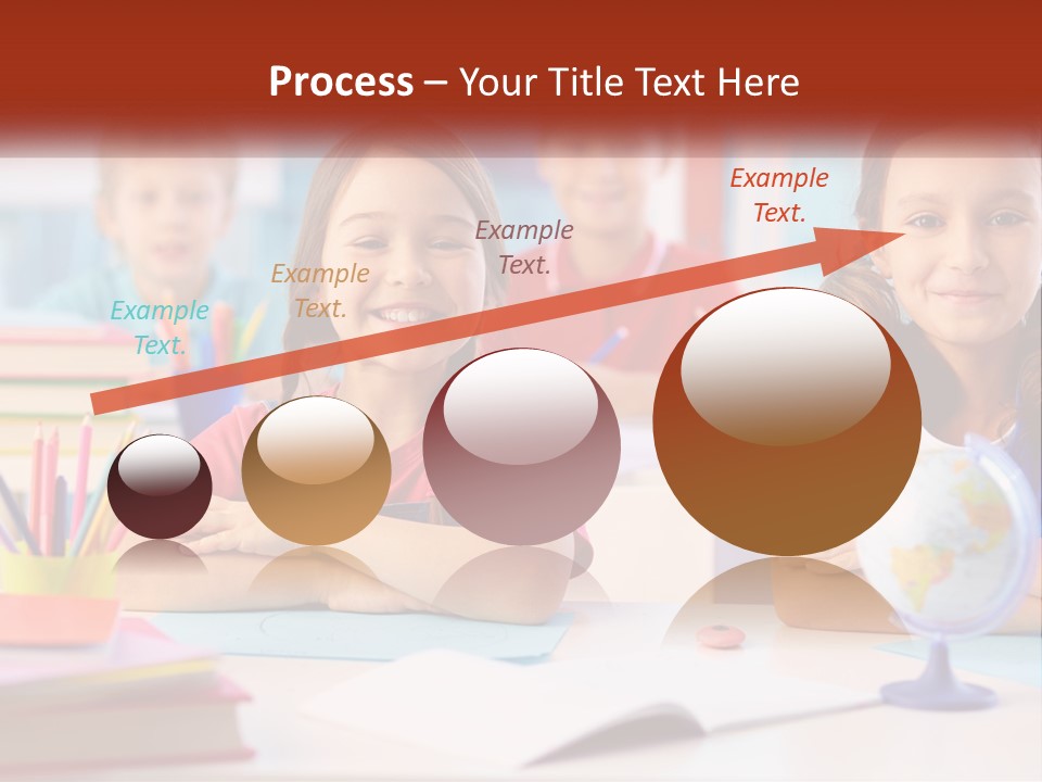 A Group Of Children Sitting At A Table PowerPoint Template