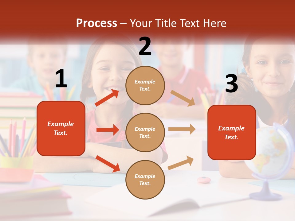 A Group Of Children Sitting At A Table PowerPoint Template