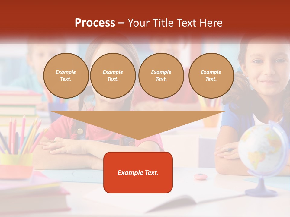 A Group Of Children Sitting At A Table PowerPoint Template