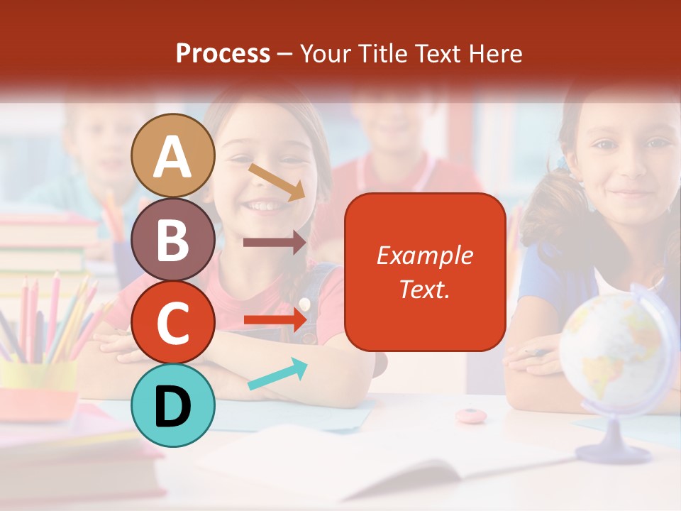 A Group Of Children Sitting At A Table PowerPoint Template