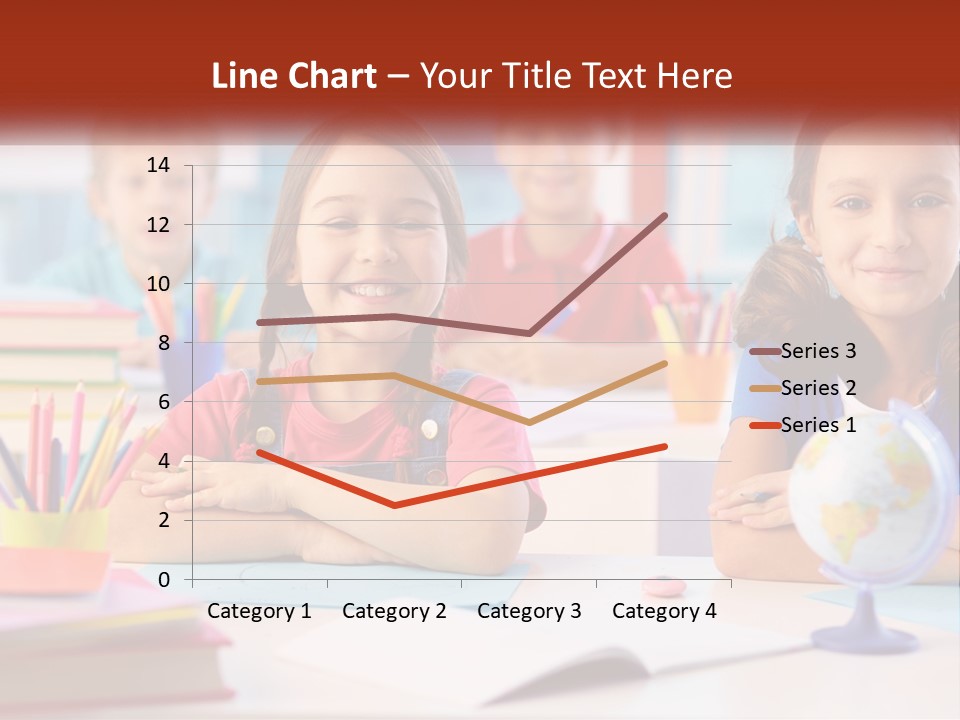 A Group Of Children Sitting At A Table PowerPoint Template