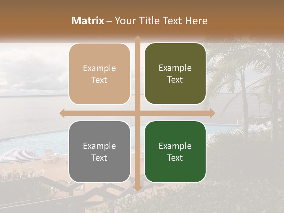 A Large Swimming Pool Next To The Ocean PowerPoint Template