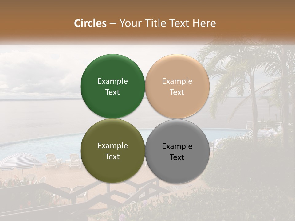 A Large Swimming Pool Next To The Ocean PowerPoint Template