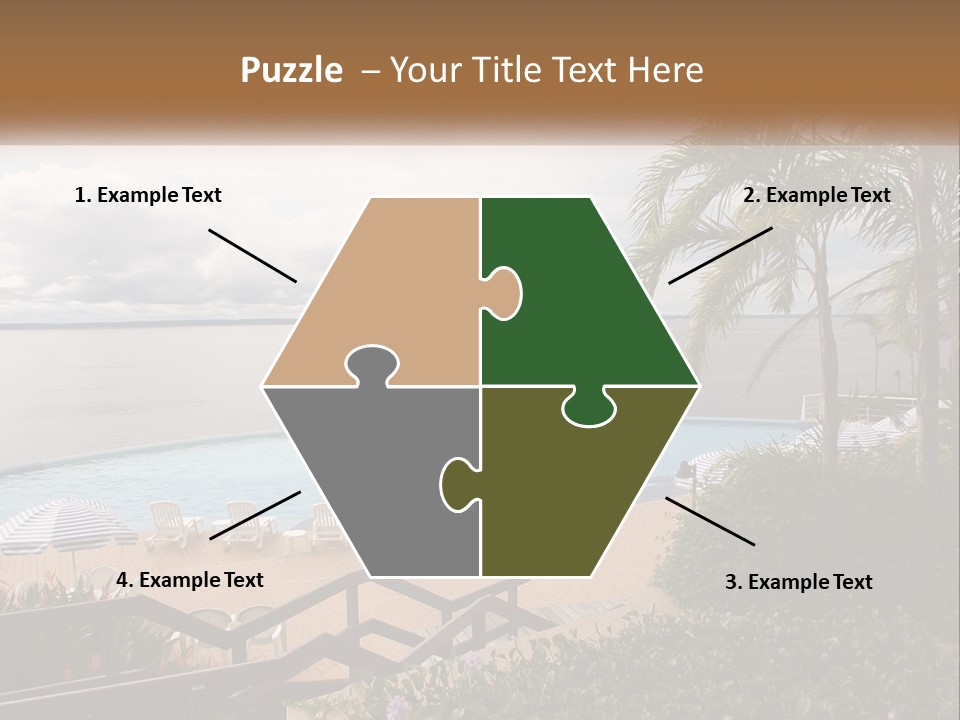 A Large Swimming Pool Next To The Ocean PowerPoint Template