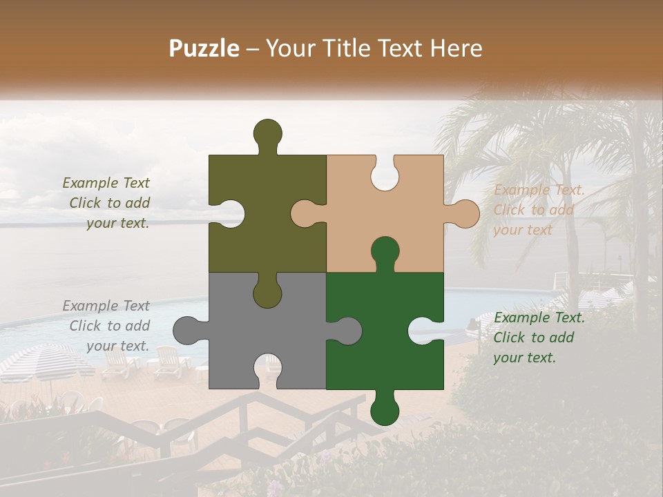A Large Swimming Pool Next To The Ocean PowerPoint Template
