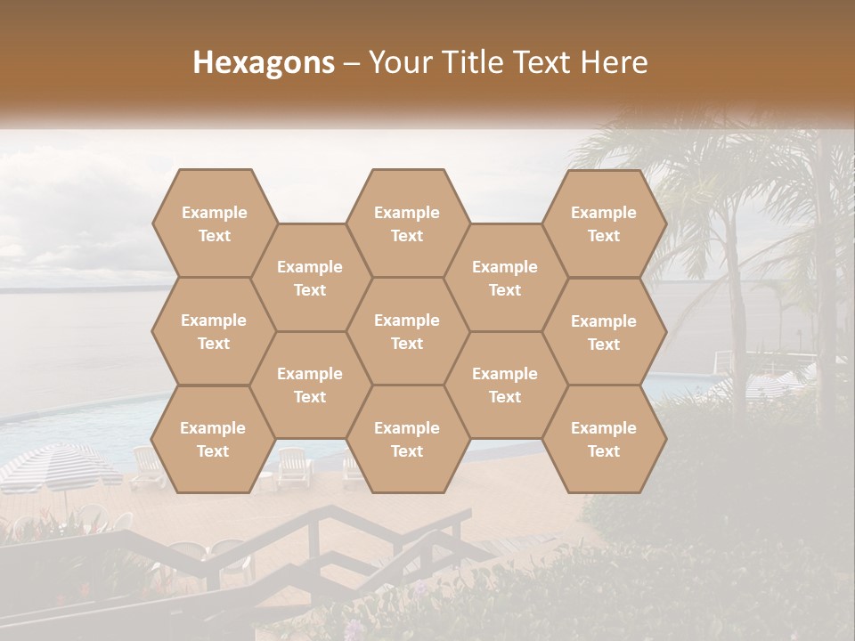 A Large Swimming Pool Next To The Ocean PowerPoint Template