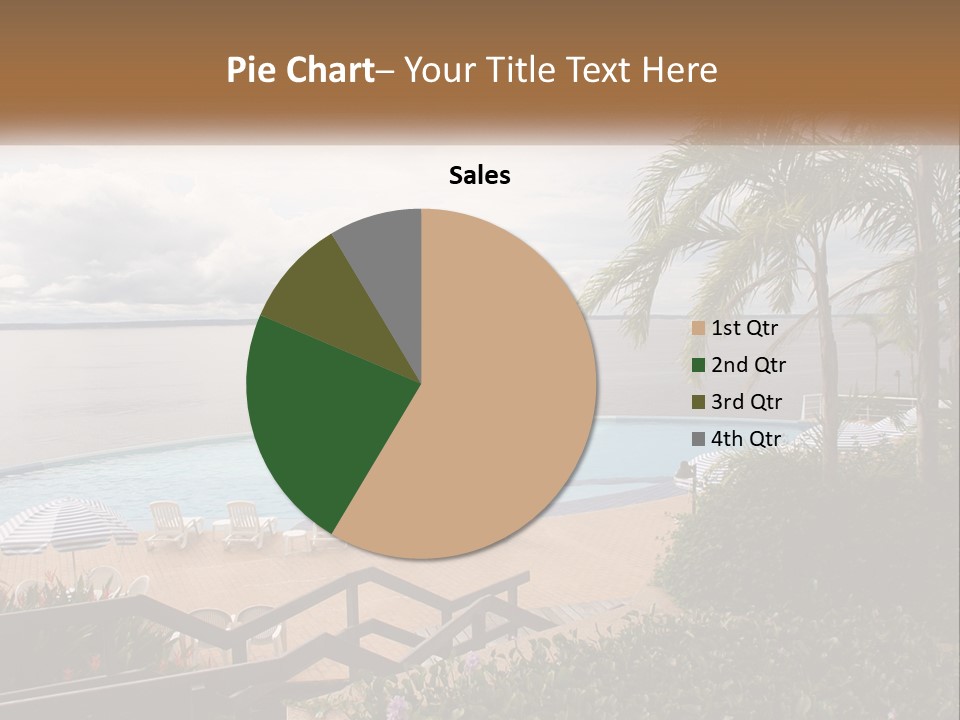 A Large Swimming Pool Next To The Ocean PowerPoint Template