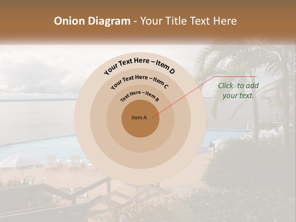 A Large Swimming Pool Next To The Ocean PowerPoint Template