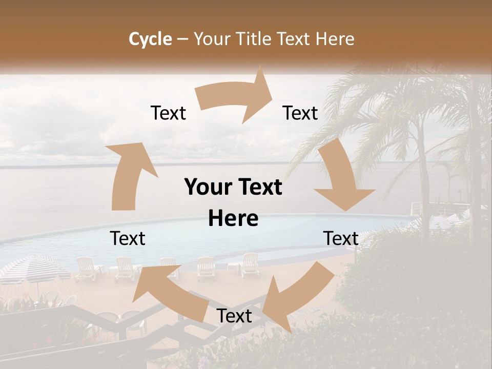 A Large Swimming Pool Next To The Ocean PowerPoint Template