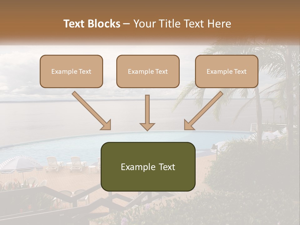 A Large Swimming Pool Next To The Ocean PowerPoint Template