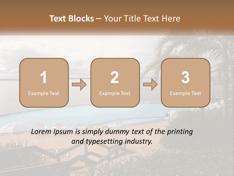 A Large Swimming Pool Next To The Ocean PowerPoint Template
