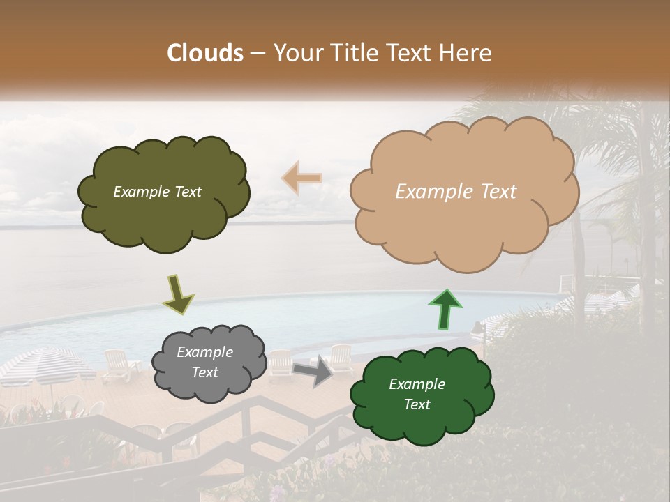 A Large Swimming Pool Next To The Ocean PowerPoint Template
