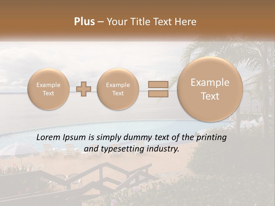 A Large Swimming Pool Next To The Ocean PowerPoint Template
