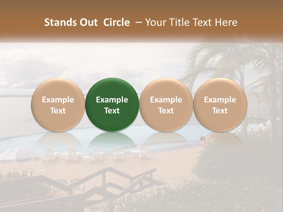 A Large Swimming Pool Next To The Ocean PowerPoint Template