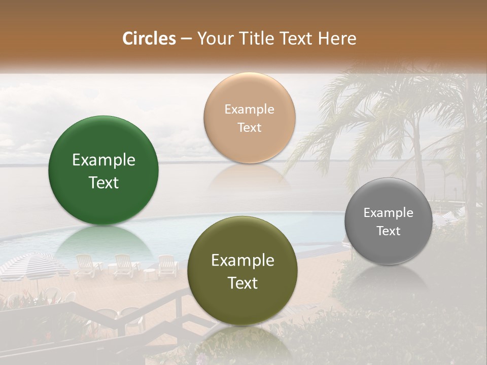 A Large Swimming Pool Next To The Ocean PowerPoint Template