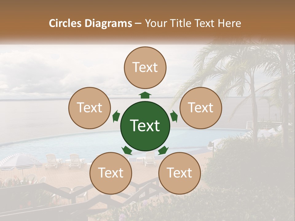 A Large Swimming Pool Next To The Ocean PowerPoint Template