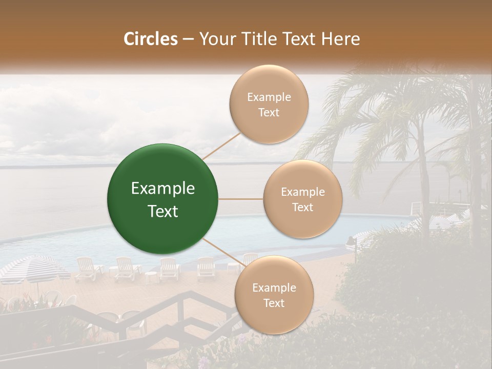 A Large Swimming Pool Next To The Ocean PowerPoint Template