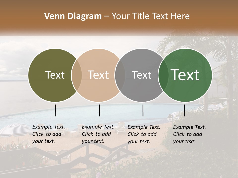 A Large Swimming Pool Next To The Ocean PowerPoint Template