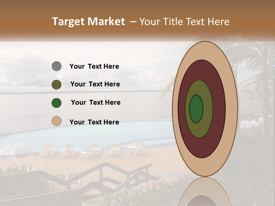 A Large Swimming Pool Next To The Ocean PowerPoint Template