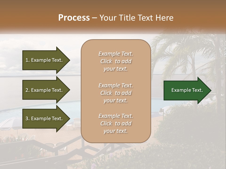 A Large Swimming Pool Next To The Ocean PowerPoint Template