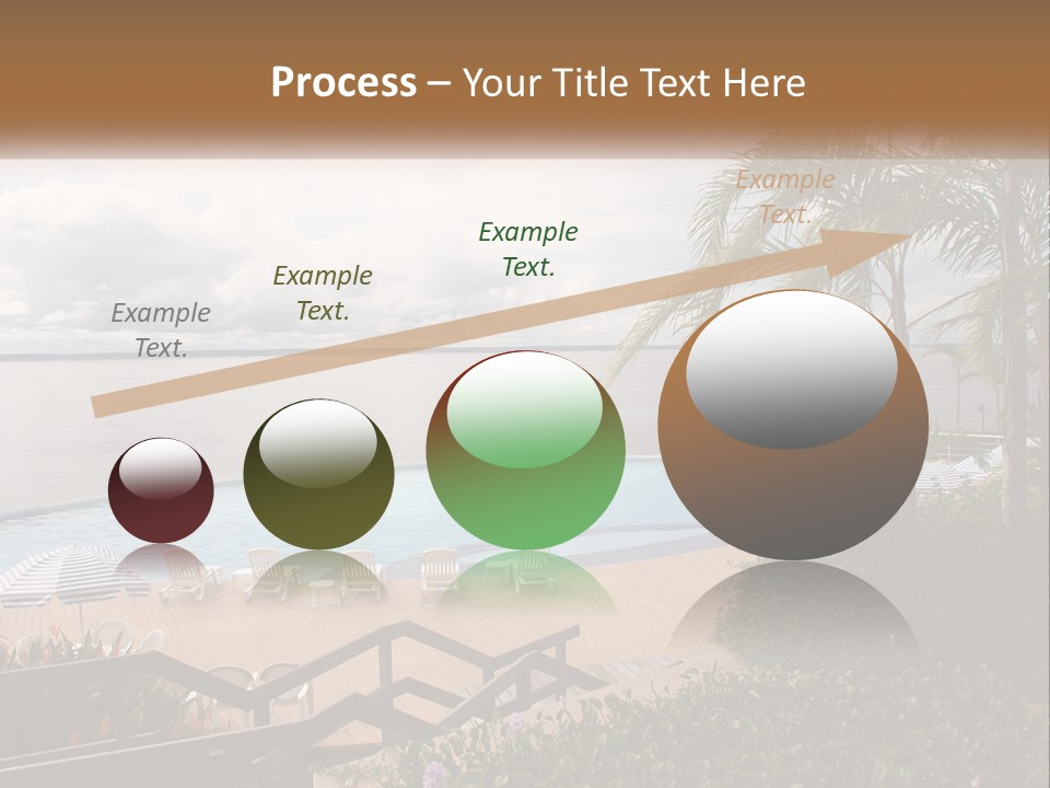 A Large Swimming Pool Next To The Ocean PowerPoint Template