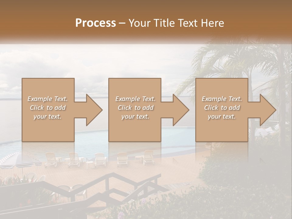 A Large Swimming Pool Next To The Ocean PowerPoint Template