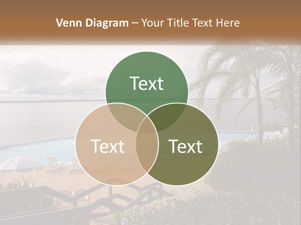 A Large Swimming Pool Next To The Ocean PowerPoint Template