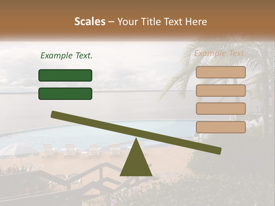 A Large Swimming Pool Next To The Ocean PowerPoint Template
