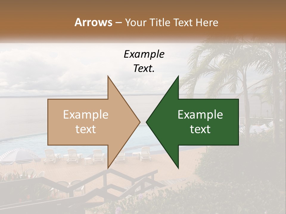 A Large Swimming Pool Next To The Ocean PowerPoint Template