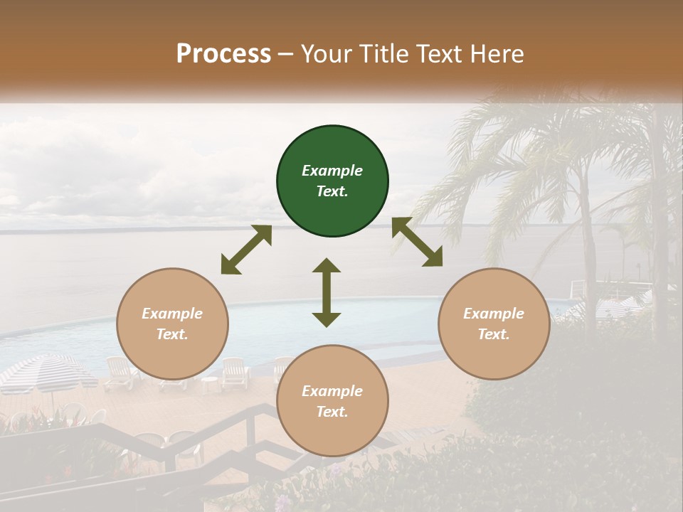 A Large Swimming Pool Next To The Ocean PowerPoint Template