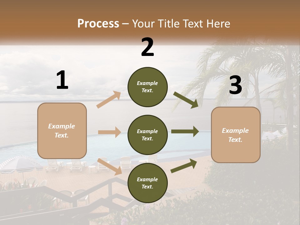 A Large Swimming Pool Next To The Ocean PowerPoint Template