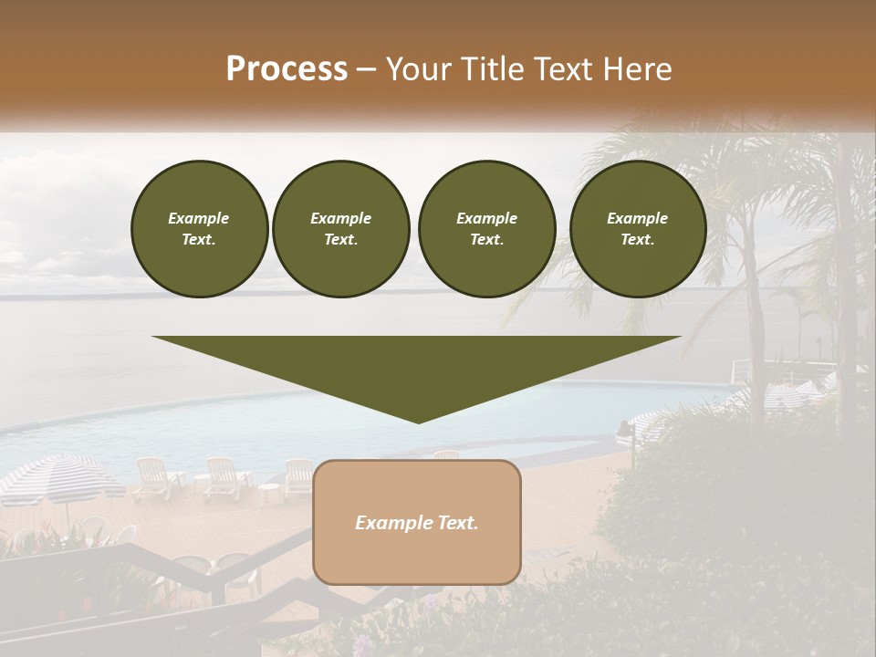 A Large Swimming Pool Next To The Ocean PowerPoint Template