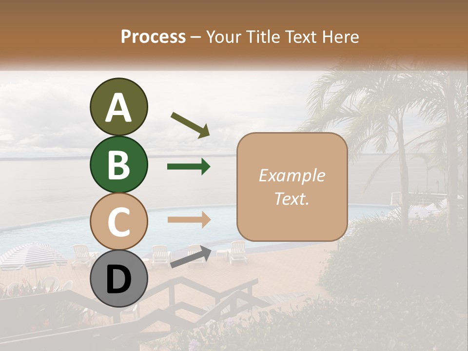 A Large Swimming Pool Next To The Ocean PowerPoint Template