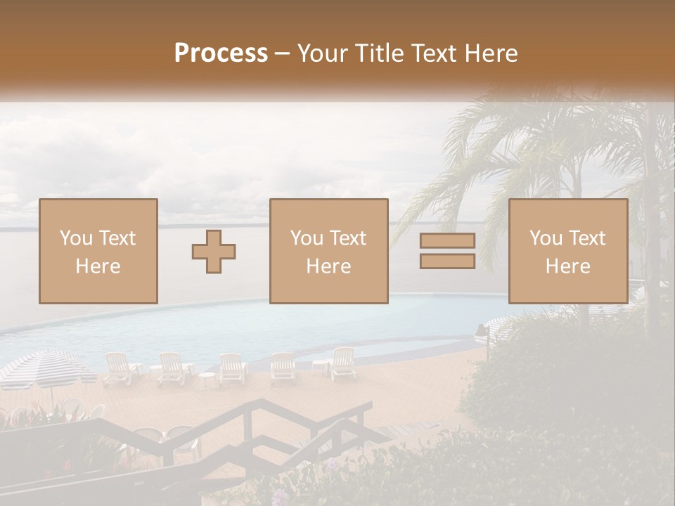 A Large Swimming Pool Next To The Ocean PowerPoint Template
